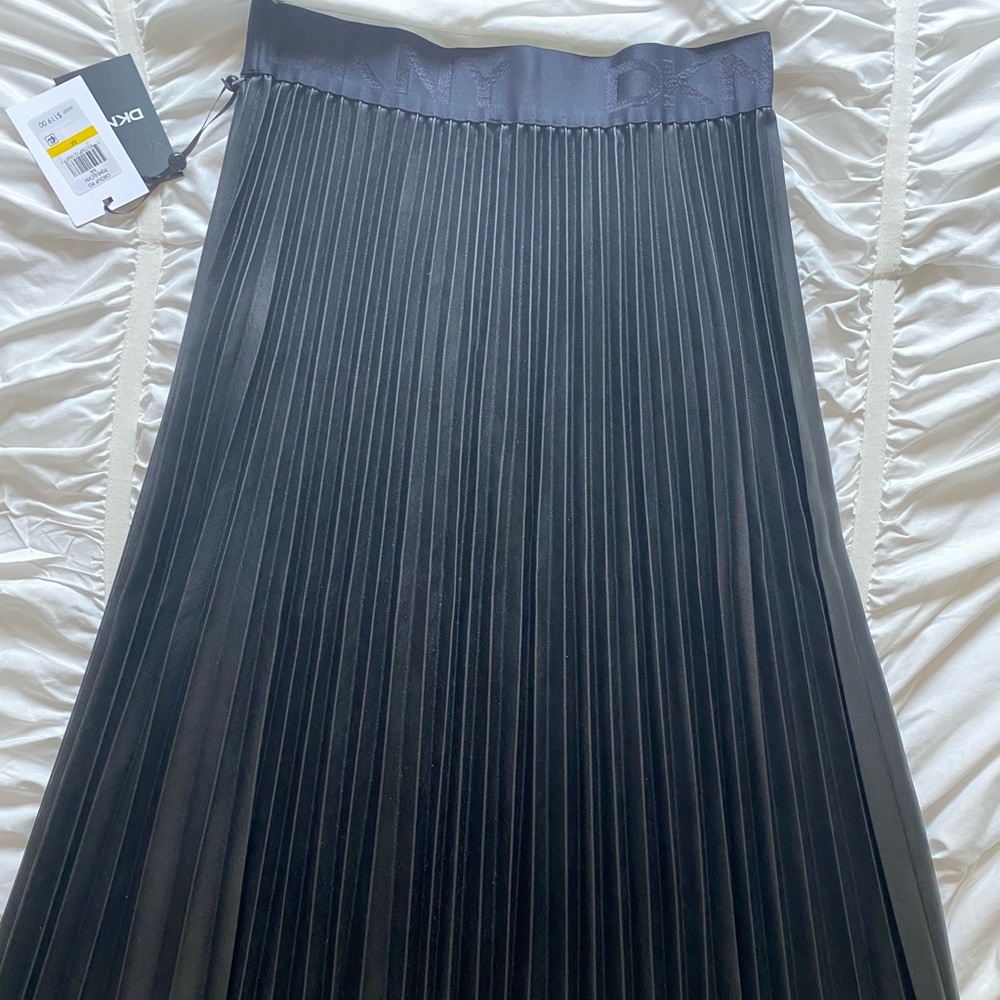 DKNY faux leather skirt